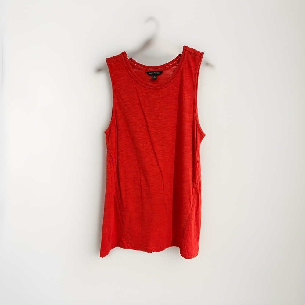 Banana Republic womens blouse shirt top tank ORANGE modal MEDIUM EUC W79